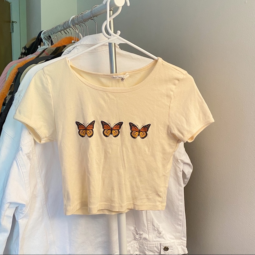 Urban Outfitter Truly Madly Deeply Butterfly Tee